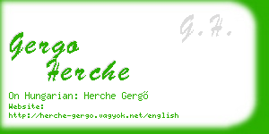 gergo herche business card